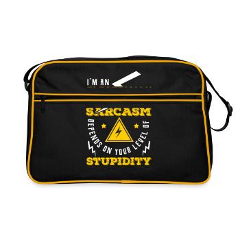 Électricien électricien - Sac Retro - noir/or - Devant