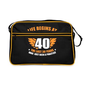 40e anniversaire - Sac Retro - noir/or - Devant