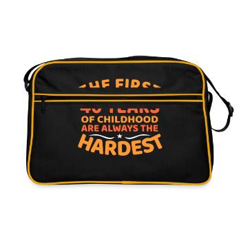 40e anniversaire - Sac Retro - noir/or - Devant
