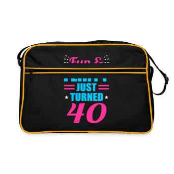 40e anniversaire - Sac Retro - noir/or - Devant