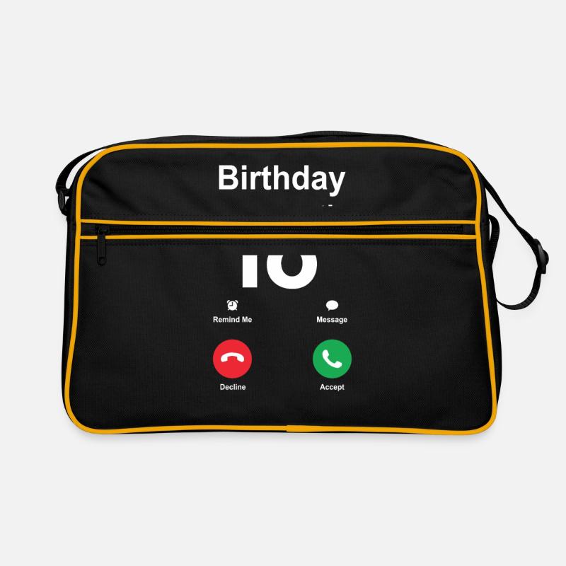 18th birthday - Retro Bag - black/gold