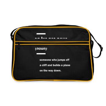 Entrepreneur Definition Gift Ideas - Retro Bag - black/gold - Front