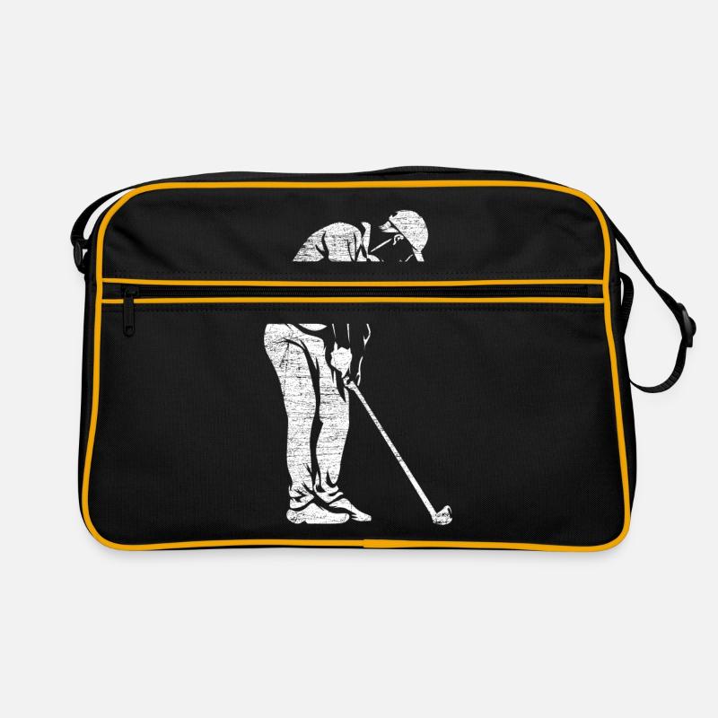 Minigolf Geschenk - Retro Tasche - Schwarz/Gold
