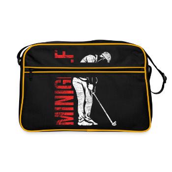 golf gift - Retro Bag - black/gold - Front