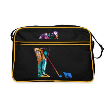 golf gift - Retro Bag - black/gold - Front