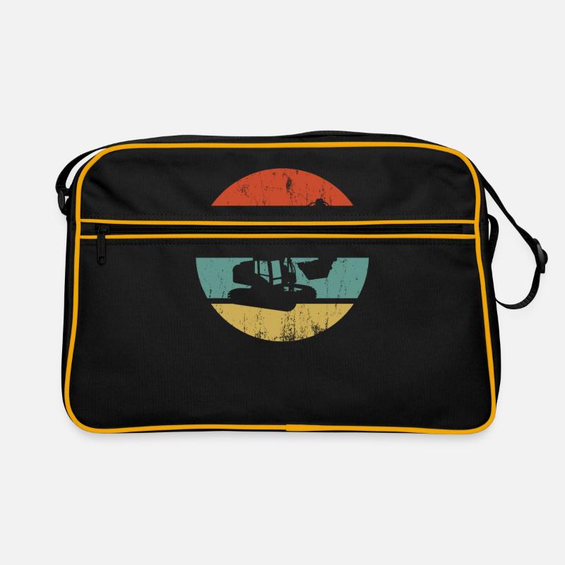 Bagger - Retro Tasche - Schwarz/Gold