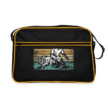 Border Collie Dextérité - Sac Retro - noir/or - Devant