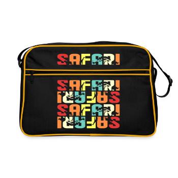 Safari - Retro Tasche - Schwarz/Gold - Vorne