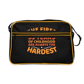 55e anniversaire - Sac Retro - noir/or - Devant