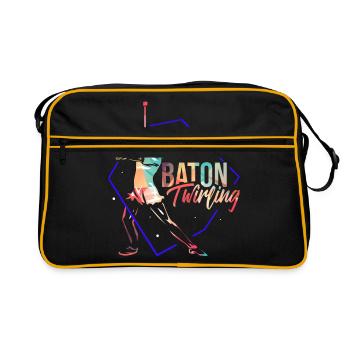 Baton Twirling - Sac Retro - noir/or - Devant