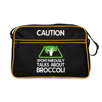 Le brocoli - Sac Retro - noir/or - Devant
