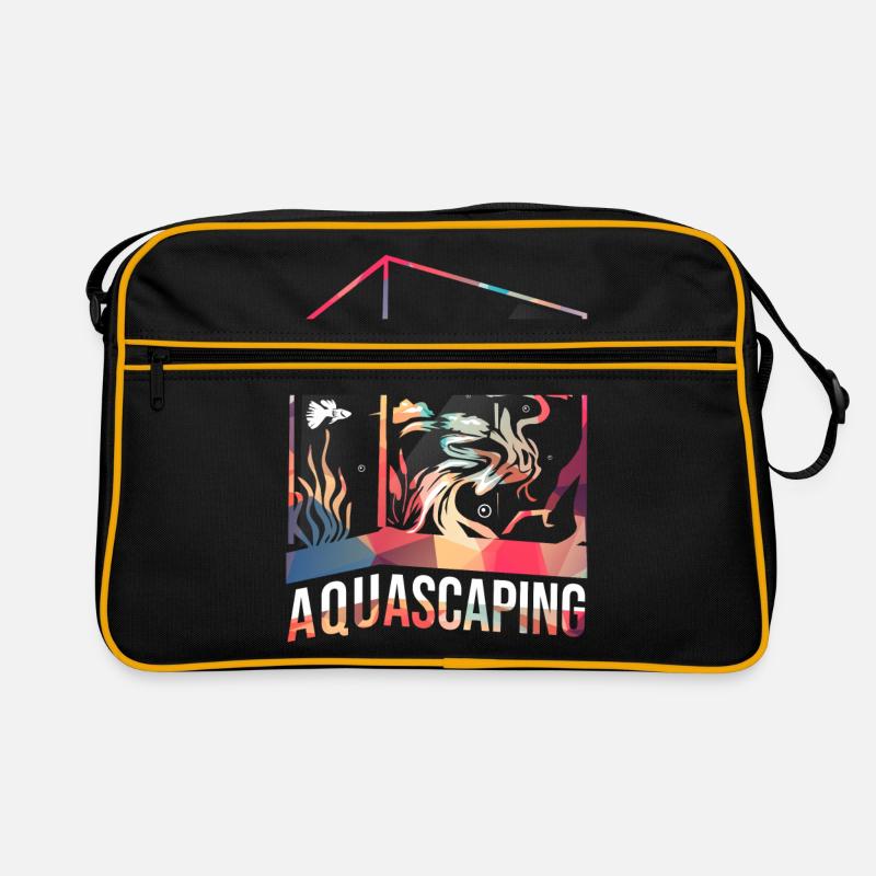 Aquascaping Geschenk - Retro Tasche - Schwarz/Gold