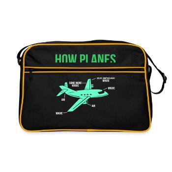 plane - Retro Bag - black/gold - Front