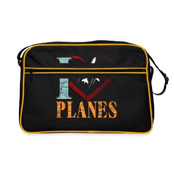 plane - Retro Bag - black/gold - Front