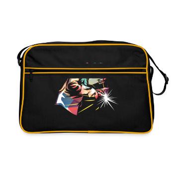 Welder welding - Retro Bag - black/gold - Front