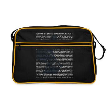 Wakeboarding - Retro Tasche - Schwarz/Gold - Vorne