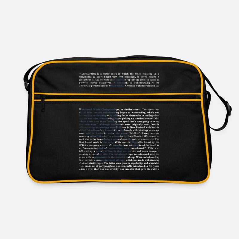 Wakeboarding - Retro Tasche - Schwarz/Gold