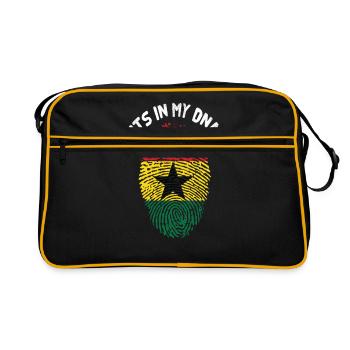Ghana Africa shirt gift idea - Retro Bag - black/gold - Front