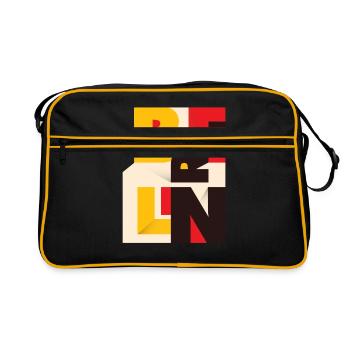 Berlin - Retro Tasche - Schwarz/Gold - Vorne