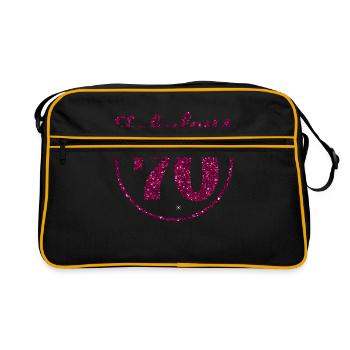 70th Birthday - Retro Bag - black/gold - Front