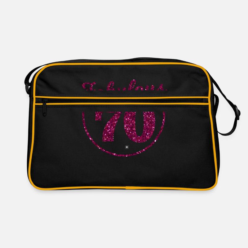 70. Geburtstag - Retro Tasche - Schwarz/Gold