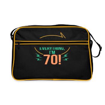 70th Birthday - Retro Bag - black/gold - Front
