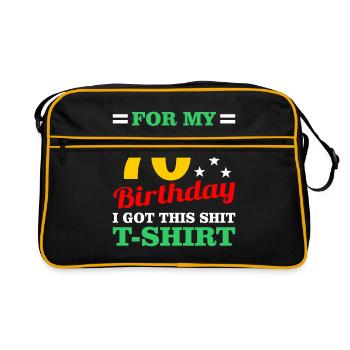 70th Birthday - Retro Bag - black/gold - Front