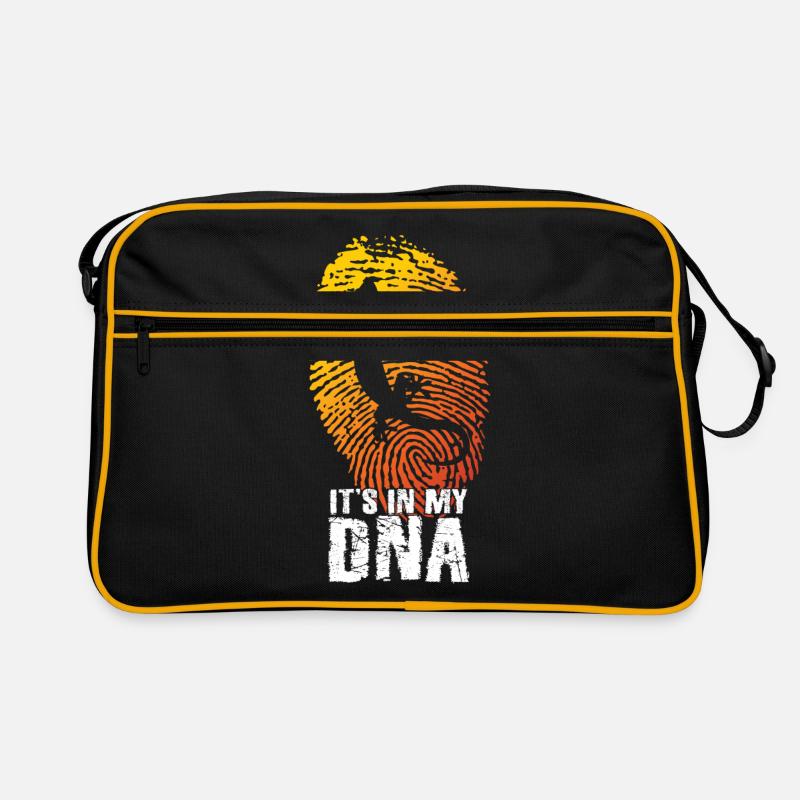 Gecko - Retro Tasche - Schwarz/Gold