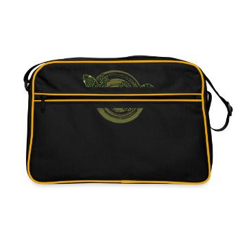 Idée cadeau Geckos Pet Shirt - Sac Retro - noir/or - Devant