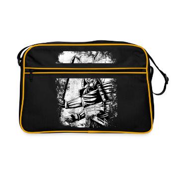 Retro samurai warrior shirt 7 virtues japan - Retro Bag - black/gold - Front