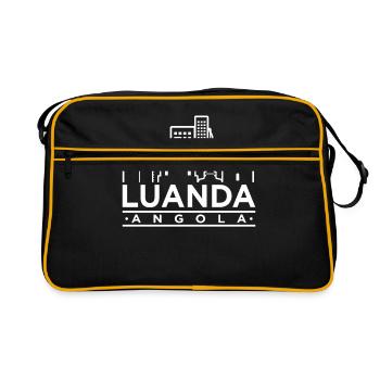 Angola Afrique Shirt Idée cadeau - Sac Retro - noir/or - Devant