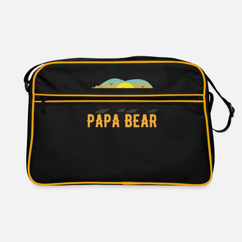 Papa Bear - Cooles Vatertag Geschenk Grafik Design Retro Tasche