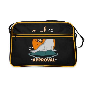Robbe - Retro Tasche - Schwarz/Gold - Vorne