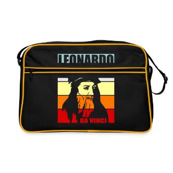 Leonardo da Vinci - Retro Tasche - Schwarz/Gold - Vorne
