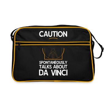Leonardo da Vinci - Retro Tasche - Schwarz/Gold - Vorne