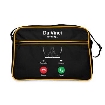 Leonardo da Vinci - Retro Tasche - Schwarz/Gold - Vorne