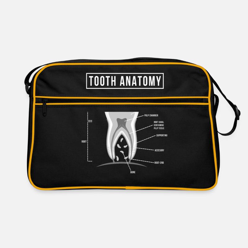 dentiste - Sac Retro - noir/or