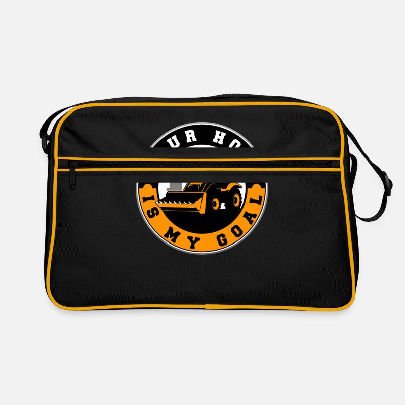 Bagger - Retro Tasche - Schwarz/Gold