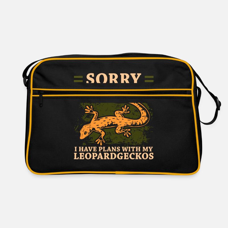Gecko - Retro Tasche - Schwarz/Gold
