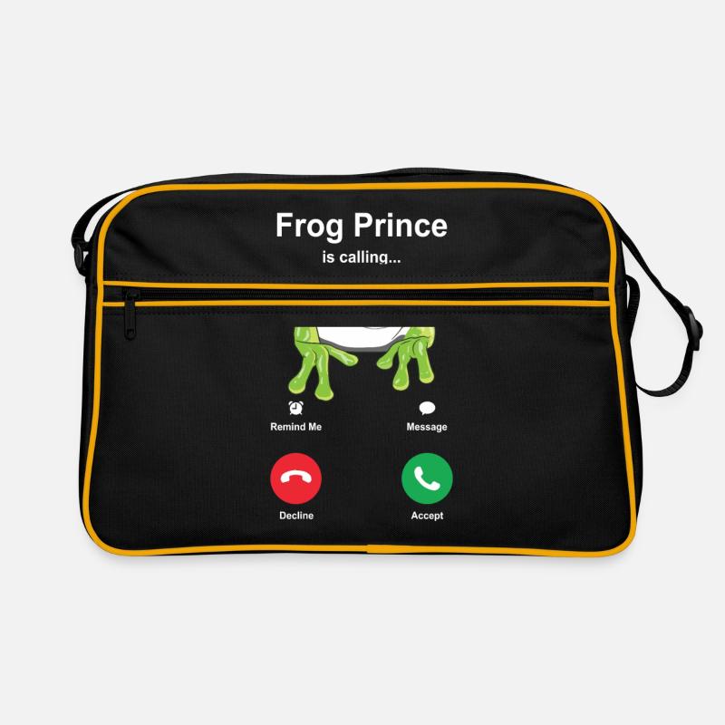 grenouille - Sac Retro - noir/or
