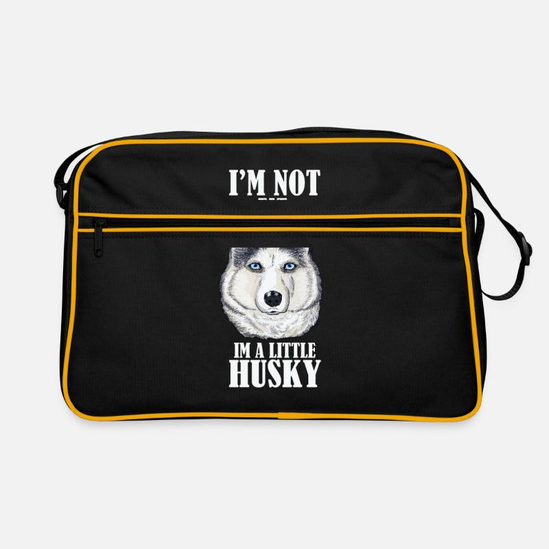 Husky Hunde Rasse Welpengeschenk Retro Tasche