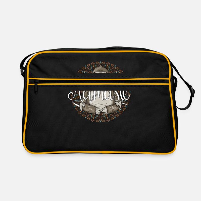Faultier - Retro Tasche - Schwarz/Gold