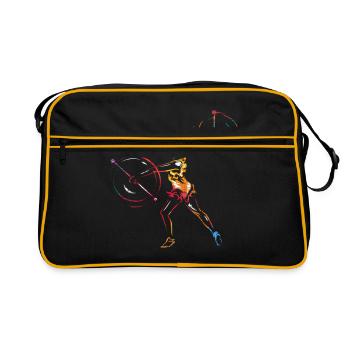 Barre tournoyante tournant - Sac Retro - noir/or - Devant
