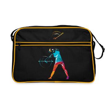 Barre tournoyante tournant - Sac Retro - noir/or - Devant