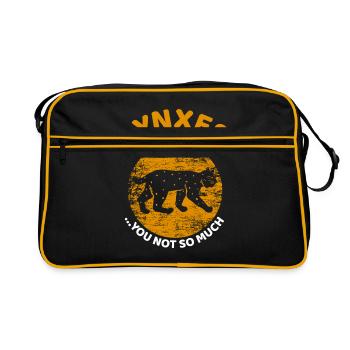 Luchs - Retro Tasche - Schwarz/Gold - Vorne