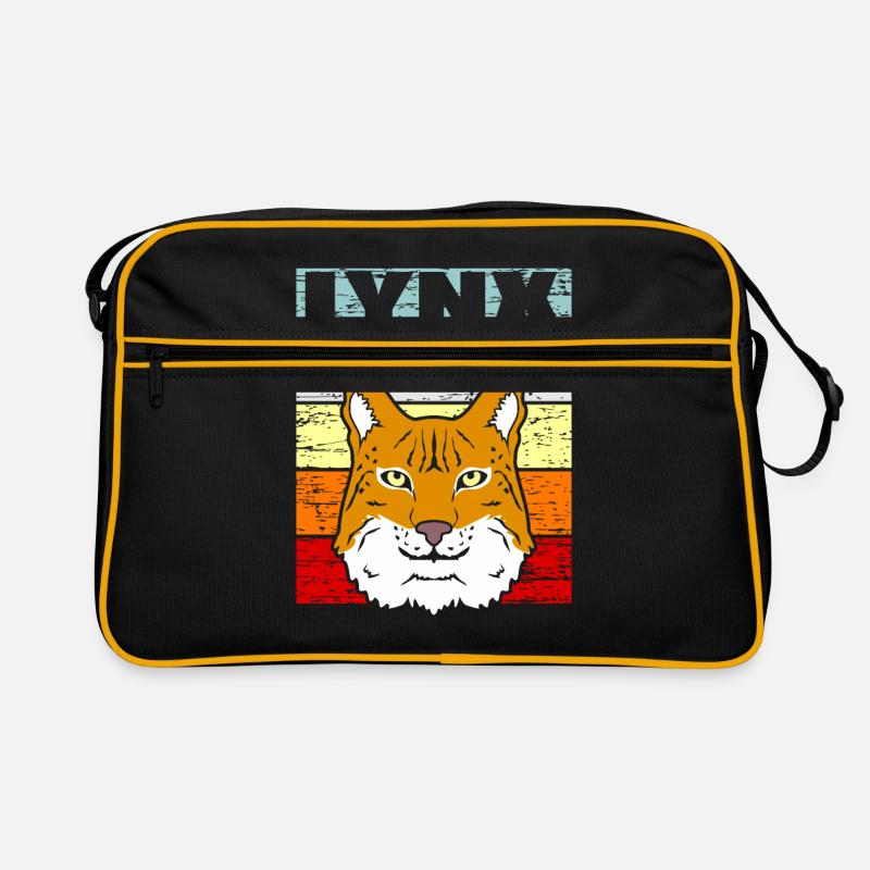 Luchs - Retro Tasche - Schwarz/Gold