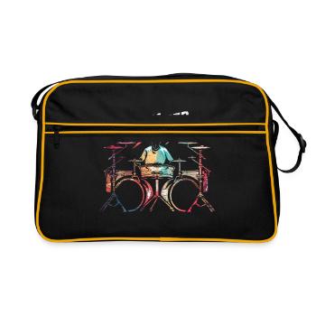 Batterie de batteur - Sac Retro - noir/or - Devant