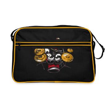 Tambours Drummer Musique - Sac Retro - noir/or - Devant