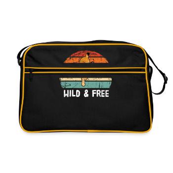 Luchs - Retro Tasche - Schwarz/Gold - Vorne