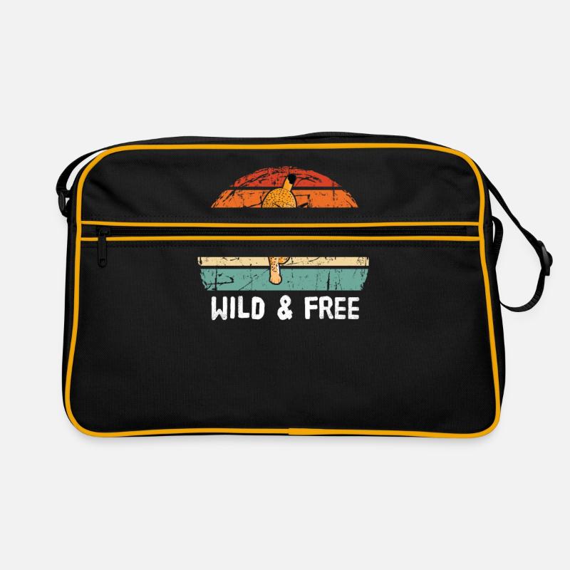 Luchs - Retro Tasche - Schwarz/Gold
